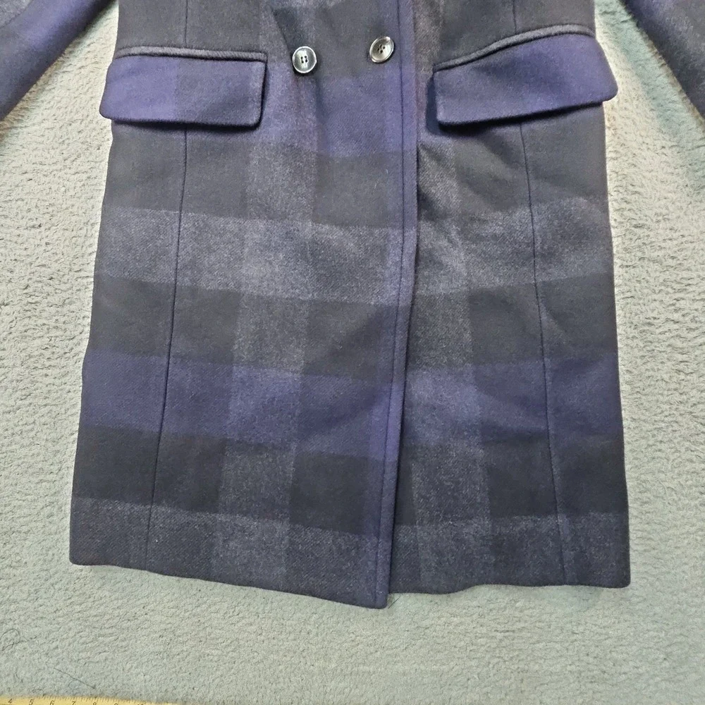 Madewell Coat Womens 6 The Gianna Plaid Insuluxe Overcoat Trench Wool Cashmere